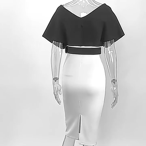 Fashion 2 color midi Dress new size S, M, L, XL, XXL Available Strech Material. - Picture 12 of 15